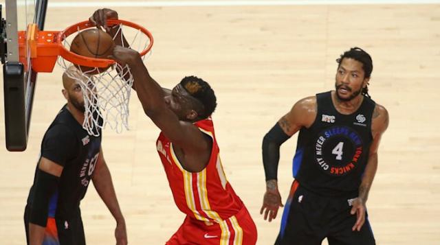 Atlanta pas� al frente con un duro juego f�sico