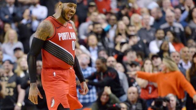 Carmelo Anthony le otorg� la victoria a Trail Blazers