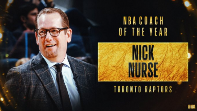 Nick Nurse, entrenador del a�o