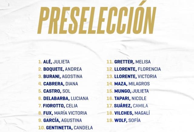 Preselecci�n femenina en marcha
