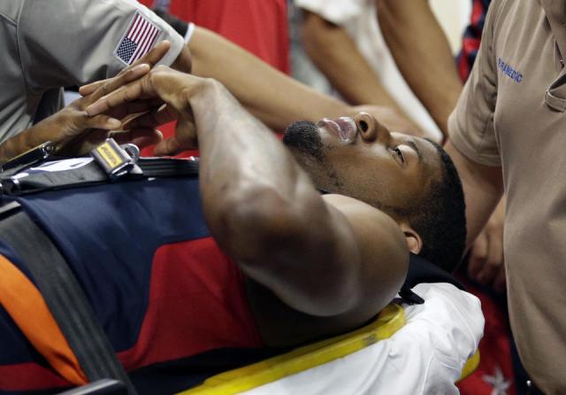 Paul George sufri� una grave lesi�n en su pierna derecha