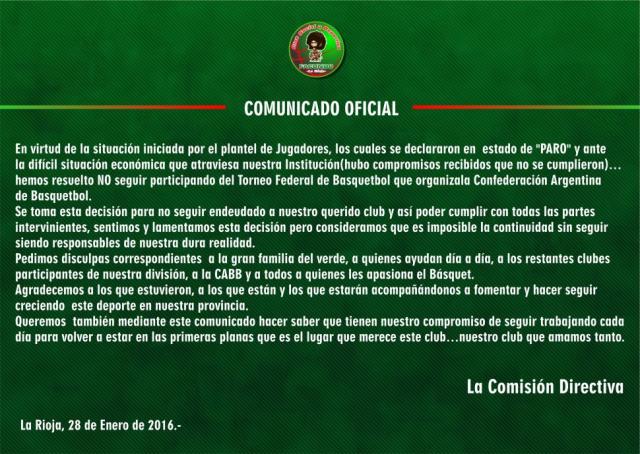 Facundo dej� el Federal