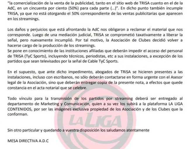 La AdC subi� al ring a TyC por el Streaming
