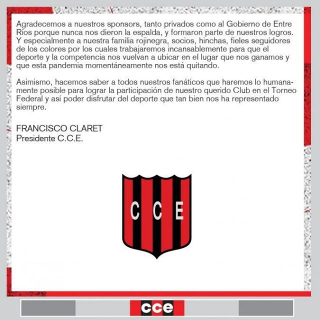 Central Entrerriano, otra de las bajas