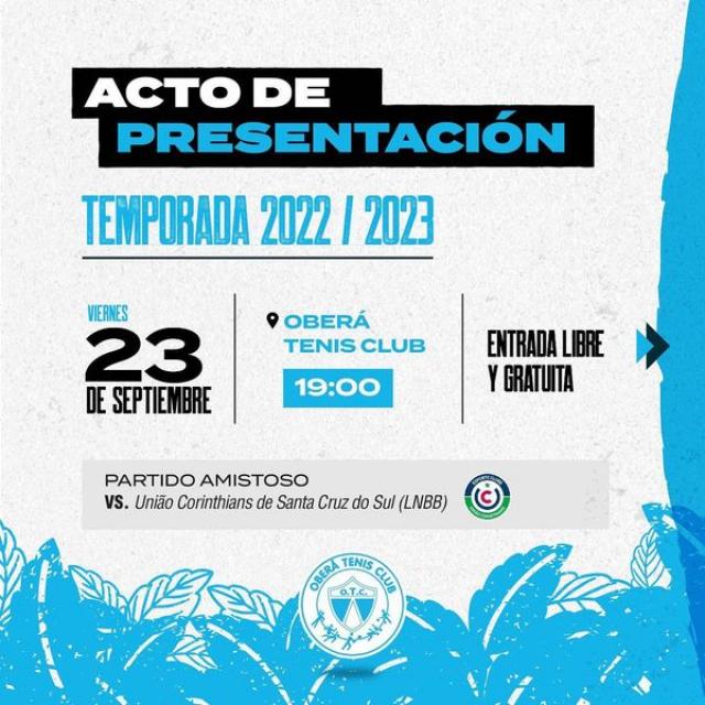 Presentaci�n, indumentaria y amistoso para Ober�