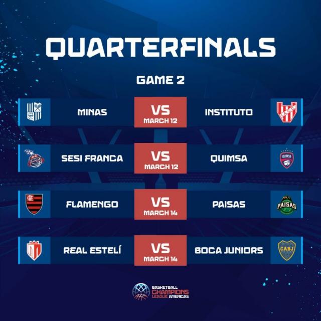 Bcl Am�ricas: Cronograma para los cuartos de final