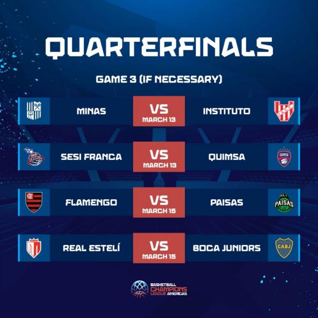 Bcl Am�ricas: Cronograma para los cuartos de final