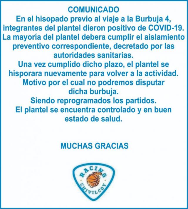 Racing tambi�n se baja