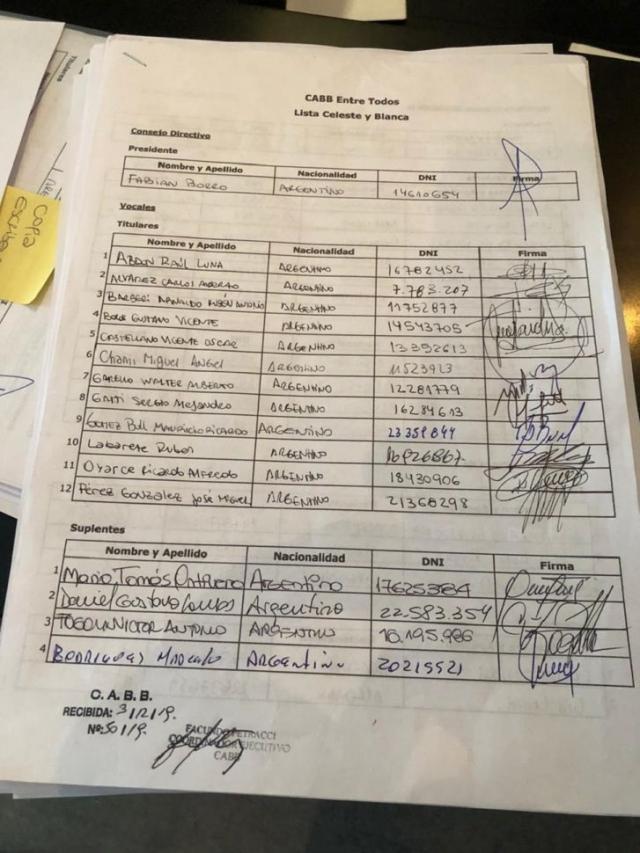 �CABB ENTRE TODOS� present� su lista para las elecciones