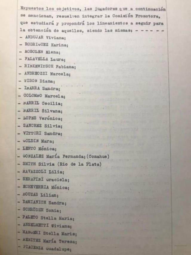 El d�a que las jugadoras argentinas tuvieron su asociaci�n