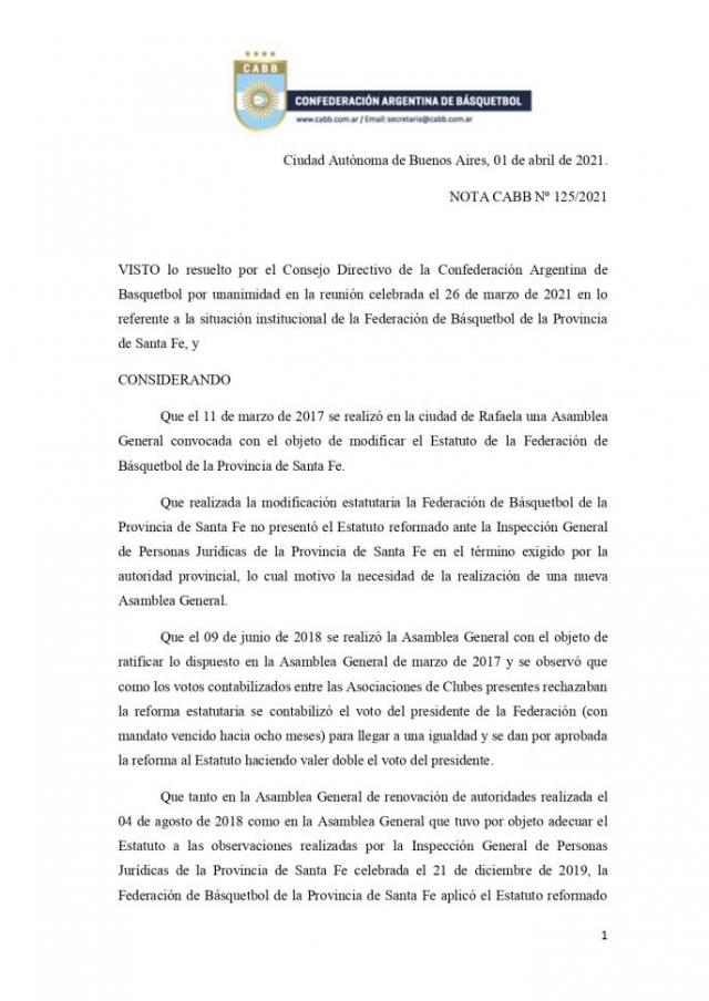 Se quebr� la relaci�n: CABB expuls� a la Federaci�n de Santa Fe