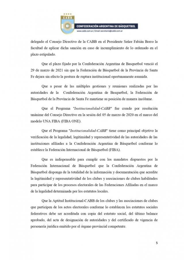 Se quebr� la relaci�n: CABB expuls� a la Federaci�n de Santa Fe